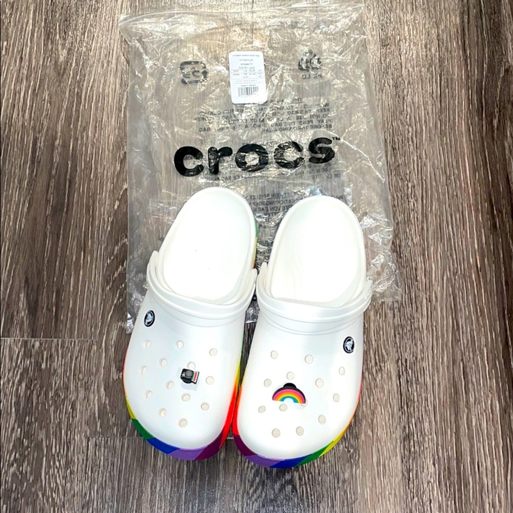 Like New Sold Out Limited Edition Rainbow Crocs